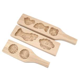 Moule à pain vapeur fait main, outil de pâtisserie à motifs vapeur, moule en bois en forme de fleur - Product Image 5