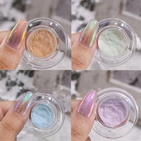 Poudre à ongles effet chrome Aurora Chameleon ultra-brillante, forme coquille, finition miroir, magie du clair de lune, 12 nuances néon, best-seller