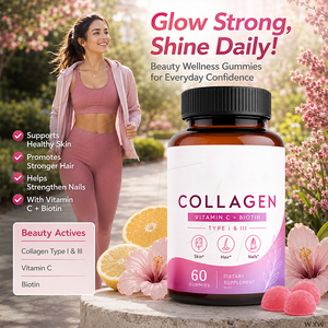 Gomitas de Colágeno de Alta Calidad Tipo I y III con Vitamina C y Biotina para Mejorar la Piel, el Cabello y las Uñas, Gomitas Antienvejecimiento para la Belleza y el Bienestar - Product Image 5