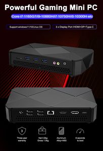MiniTree 10e 11e génération I9 10880h <span class=keywords><strong>11800H</strong></span> I7 1165g7 Nuc Ordinateur de bureau 2*ddr4 Nvme Ssd 3x4k Affichage Htpc Ordinateur de jeu Tout-en-un - Product Image 2
