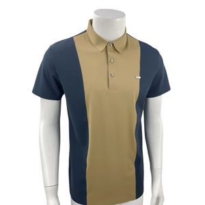 Polos de colores de contraste de moda para hombres Planchado gratis Nylon Spandex Golf Polo Camisass Polo - Product Image 2
