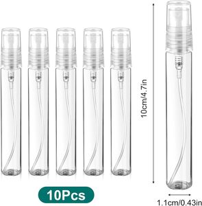 Mini Botella de Spray de Plástico con Tapa a Presión de 1ml, 2ml, 3ml, 4ml, 5ml, con Pulverizador para Muestras de Perfume y Cosméticos - Product Image 2