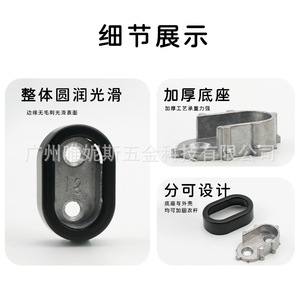 Wardrobe Hanging Rod Support <b>Bracket</b> Zinc Alloy Black Wall Mount Non Detachable Clothes Rod Fixing Hardware Accessory - Product Image 2