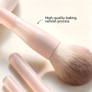 Ensemble de pinceaux de maquillage en cheveux synthétiques végétaliens, 13 pièces, pinceaux de maquillage de haute qualité, marque privée, rose, avec sac pour les yeux et le <span class=keywords><strong>visage</strong></span> - Product Image 5