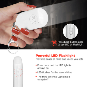 Anti Rape 130db Sos Emerge Personal Self <strong>Alarm</strong> Keychain Personal Safety <strong>Alarm</strong> Keychain For Women - Product Image 3