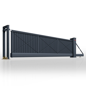 Puerta principal corredera eléctrica <span class=keywords><strong>industrial</strong></span>, puerta corredera en voladizo para entrada de servicio pesado para almacén - Product Image 1