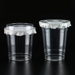 Gobelets en plastique jetables transparents 330 ml, gobelet à jus en plastique jetable avec couvercle, gobelets en plastique - Product Image 6