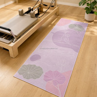Serviette de sport Pilates Flow en coton 100% avec impression numérique personnalisée, étiquette privée, technologie anti-transpiration, faible MOQ