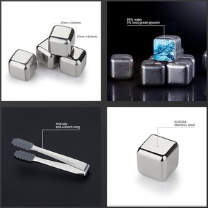 Vente directe d'usine, coffret cadeau de glaçons carrés en acier inoxydable pour whisky, pour les hommes amateurs de whisky - Product Image 2