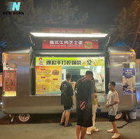 Chariot de hot-dogs à café mobile remorque de nourriture de concession camion de nourriture de crème glacée de pizza avec le gril et la friteuse cuisine complète