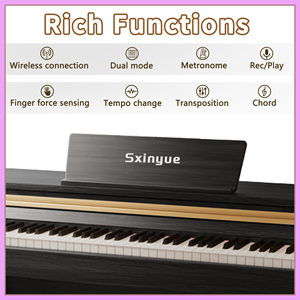 Clavier de piano numérique 88 touches, piano droit, instrument de musique - Product Image 2