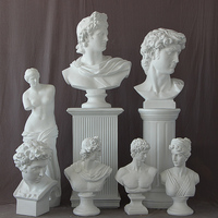 David Head Imitation Plâtre Lumineux Écologique Sculpture Faite À La Main Apollo Résine Ornement Figure Modèle Chambre Décoration Nordique