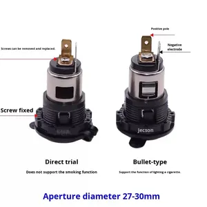 Modified Cigarette Lighter <b>Socket</b> Car Charger High Power Metal Female Power <b>Socket</b> <b>12V</b> 24V - Product Image 3