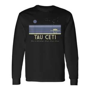 Camiseta de manga larga Tau Ceti con diseño de exploración espacial para hombre - Product Image 1
