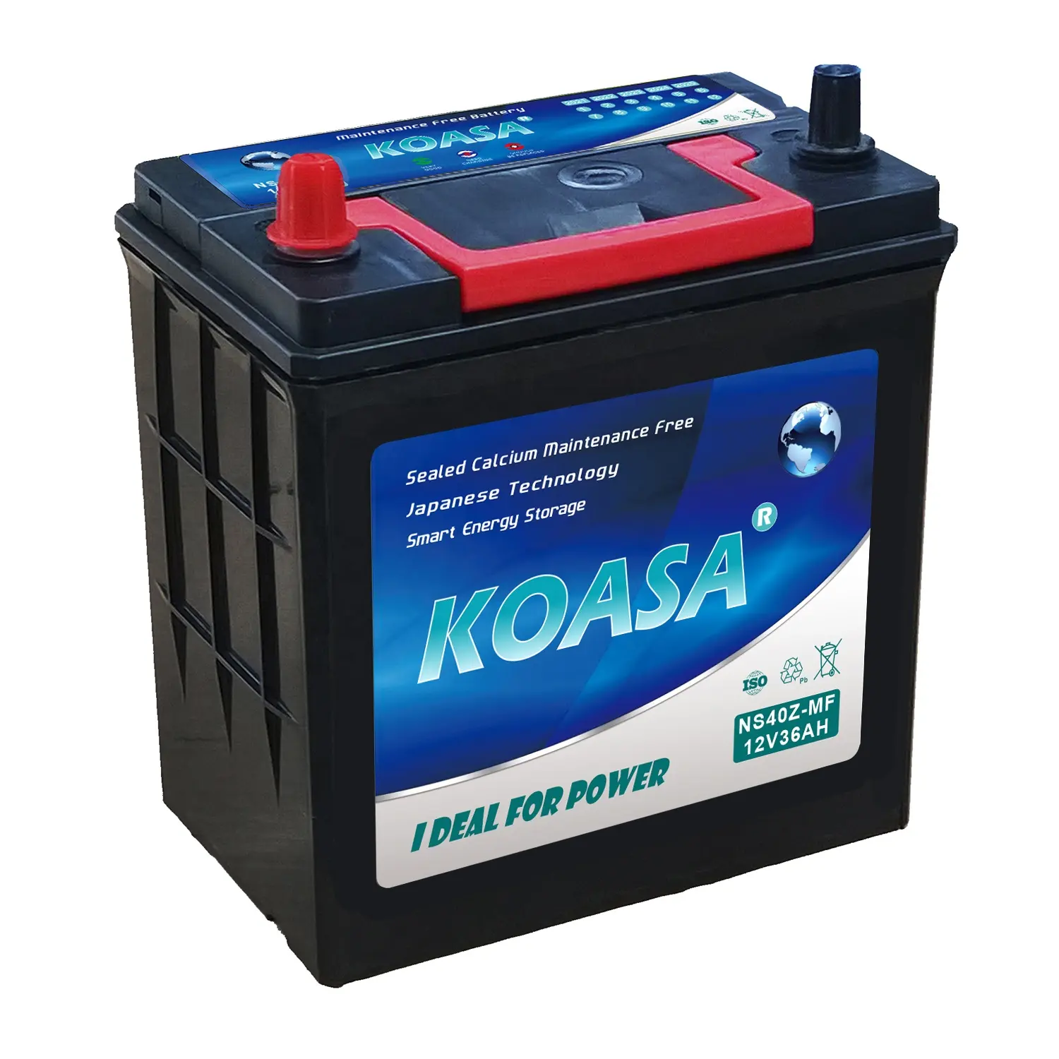 KOASA NS40Z-MF 12V36AH, Baterai Starter Otomatis Truk Asam Timbal Bebas Pemeliharaan Tersegel