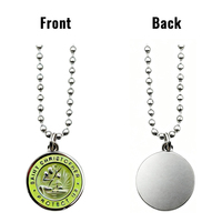 Pendentif Collier Personnalisé Saint Christophe, Breloque Émaillée de Foi, Bijou Religieux de Pèlerinage, Souvenirs de Voyage, Prix Direct Usine Ancienne