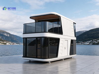 Maison capsule spatiale à double étage de 20 pieds, grand espace habitable, alimentation solaire en option pour hôtel de villégiature