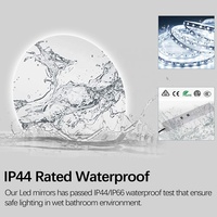Miroir de salle de bain mural éclairé par LED intelligent sans cadre BOLEN avec rétroéclairage LED, indice de protection IP44 et garantie de 2 ans