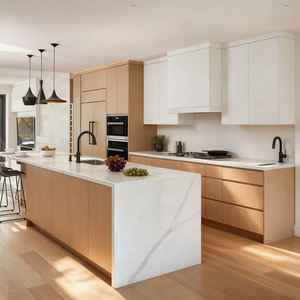 도매 래커 우드 멜라민 우드 베니어 주방 캐비닛 도어, 모든 종류의 생산 라인 주방 캐비닛 도어 - Product Image 6