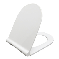 Couverture de toilette intelligente thermostatique chauffante en PP, allongée en forme de U, installation facile, charnière à dégagement rapide, fermeture douce, design personnalisé