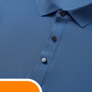 Chemise de golf boutonnée respirante pour hommes T-shirt polo décontracté à manches courtes grande et grande coupe ajustée - Product Image 5