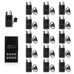 2.4G 999ch 3000mAh Hệ thống hướng dẫn du lịch không dây micro và tai nghe Thời lượng pin dài 100 giờ với đế sạc 16 khe - Product Image 2