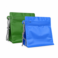 Sachet d'emballage imprimé sur mesure, pochette verticale refermable avec fermeture éclair pour chips d'algues, snacks, marque privée, vente en gros