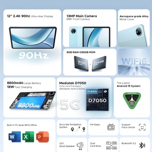 Doogee 5G <b>Tablet</b> <b>PC</b> 12 Inch 8800mAh Quad Speakers 5G 8+256GB Android 15 Pad Doogee V Pad - Product Image 4