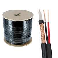 Cable Coaxial RG6/U para CCTV, Doble Blindaje, 75 Ohm, 18AWG, Conductor de Cobre Desnudo CCS, Revestimiento de PVC, para Cámara y Satélite
