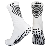 Chaussettes de football antidérapantes personnalisées en coton tricoté pour hommes