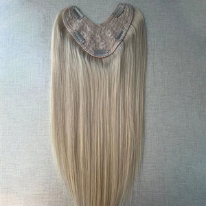 Peluca de cabello humano 100% virgen europeo para mujer, de Color rubio pelo liso, parte en U hecha a máquina, de alta calidad - Product Image 1