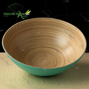 ชามผลไม้ไม้ไผ่สปันแบบคลาสสิกจากโรงงานผู้ผลิต (OEM) เป็นมิตรกับสิ่งแวดล้อม น้ำหนักเบา ใช้แล้วทิ้ง ความจุ 10 ลิตร สำหรับวางบนโต๊ะอาหารในครัว เหมาะสำหรับงานเลี้ยง - Product Image 4