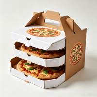 Boîtes d'emballage pour pizzas personnalisées avec logo, 32 cm (12 pouces), haute qualité, avec poignée, pour mariage et événements familiaux