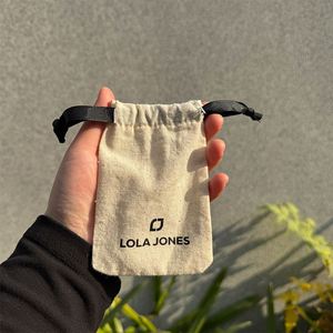 Organic Cotton Muslin Bag <b>Pouch</b> for Handbag Custom Logo Printed Eco Friendly Cotton <b>Drawstring</b> Dust Gift Bag - Product Image 6