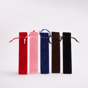 Nouveau sac cadeau de luxe pour stylo à cordon épais avec lanière pochette en velours couleur personnalisée recyclable chaud <span class=keywords><strong>le</strong></span> plus récent pour l'utilisation de la bougie du stylo - Product Image 1