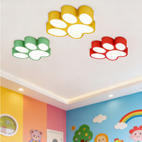 Plafonnier motif patte avec design griffe coloré 36W 64W LED suspension pour animalerie maternelle salle de classe éclairage