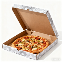Boîte à pizza en carton ondulé E-Flute, écologique, réutilisable, imperméable, portable, pliable, 10/11/12/13/15/16 pouces, recyclée, très vendue