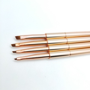 <span class=keywords><strong>Pinceau</strong></span> à une seule touche pour nail art, mini, pour peinture florale gel acrylique, couleur or rose - Product Image 3