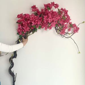 Fleurs <span class=keywords><strong>en</strong></span> soie Bougainvilliers artificielles <span class=keywords><strong>en</strong></span> forme de triangle, fleurs de prune Bougainvilliers pour la décoration de mariage - Product Image 6