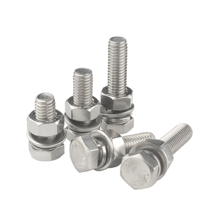 Bán Hàng Trực Tiếp Din933 Thép Không Gỉ Hex Đầu Bu Lông Hình Lục Giác Bu Lông Cường Độ Cao Cấu Trúc Bolt Với Hex <span class=keywords><strong>Nut</strong></span> Và Phẳng Mùa Xuân Máy Giặt - Product Image 4