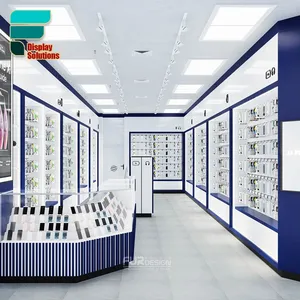 Aksesoris Modern Layar Led Lembut Vitrine Display Ponsel Penghitung Kustom Pabrikan Ponsel Mall Kios