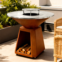 Barbecues de camping en acier Corten, foyer extérieur, barbecue