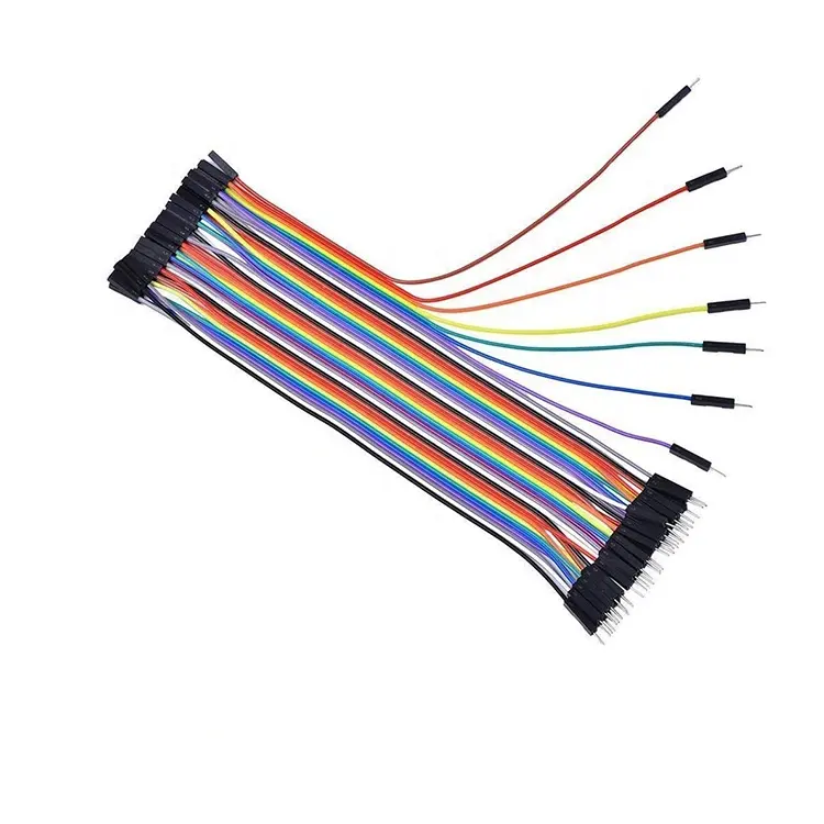 Dupont Rainbow Flat Cable Assembly 10cm 40 pin Jumper Wire Female to Female Male Arduino Dupont Line Breadboard GPIO WINPIN