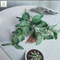 Tige d'herbes artificielles en soie de menthe, Bouquet de mariage, verte, décoration de feuilles de mariée