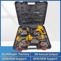 Kit combiné d'outils électriques 21V sans fil, perceuse, clé à chocs, en acier au chrome-vanadium, compatible OEM, pour usage professionnel et domestique