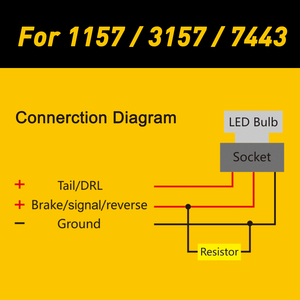 Résistances de charge AUXITO 50W 6 ohms pour corriger les erreurs de clignotement rapide des ampoules LED - Product Image 3
