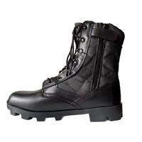 Bottes de randonnée imperméables en cuir véritable pour homme, noires et vertes, à lacets, pour l'automne/hiver/été