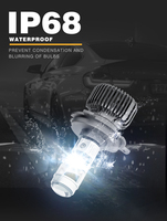 Projecteurs LED pour voiture 40W, phares H4 H7, faisceau haut et bas, spécifiques aux motos, matériau en aluminium, température de couleur 6000k