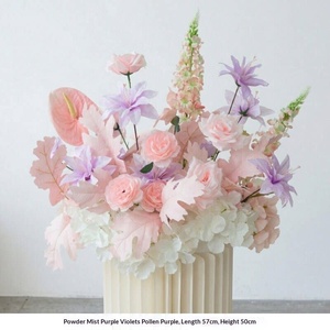 Fiori Artificiali in Seta <span class=keywords><strong>Rosa</strong></span> per Matrimoni, Rose, Gigli, Tulipani, Decorazioni Sospese, Composizioni Semi-manuali e Semi-meccaniche - Product Image 3