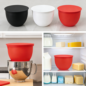 Collapsible Eco-Friendly <b>Silicone</b> Bowl Liners 5 Qt Kitchen Aid Mixers Durable Food Grade Oven Safe Dishwasher Safe Stand Mixer - Product Image 5